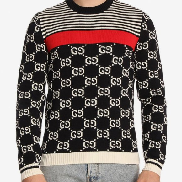 Gucci GG Supreme Striped Knit Sweater NEW WITH TAGS - Picture 2 of 6